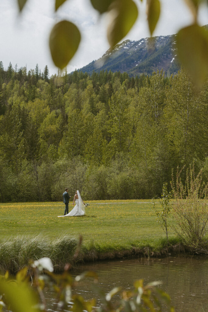 beautiful fernie wedding location with trees and forrest in the background