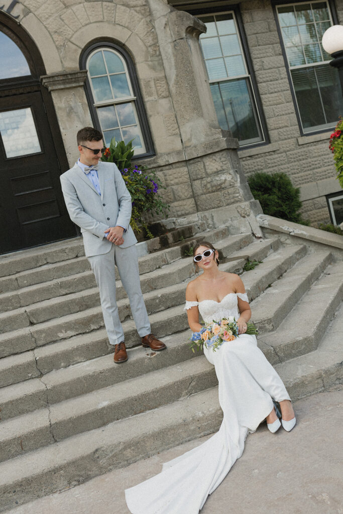 Editorial style wedding photography at Fernie Alpine Resort