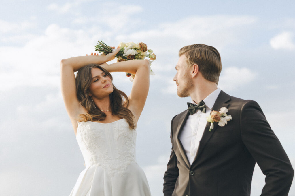 editorial photo of calgary wedding couple