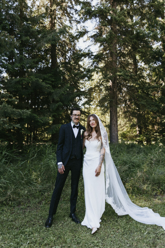 bride and groom captured by calgary wedding photographer
